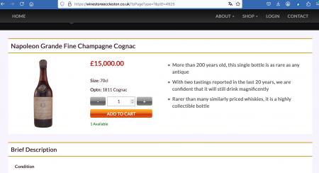 Cognac Grande Fine Ch. 1811 Napoleon
